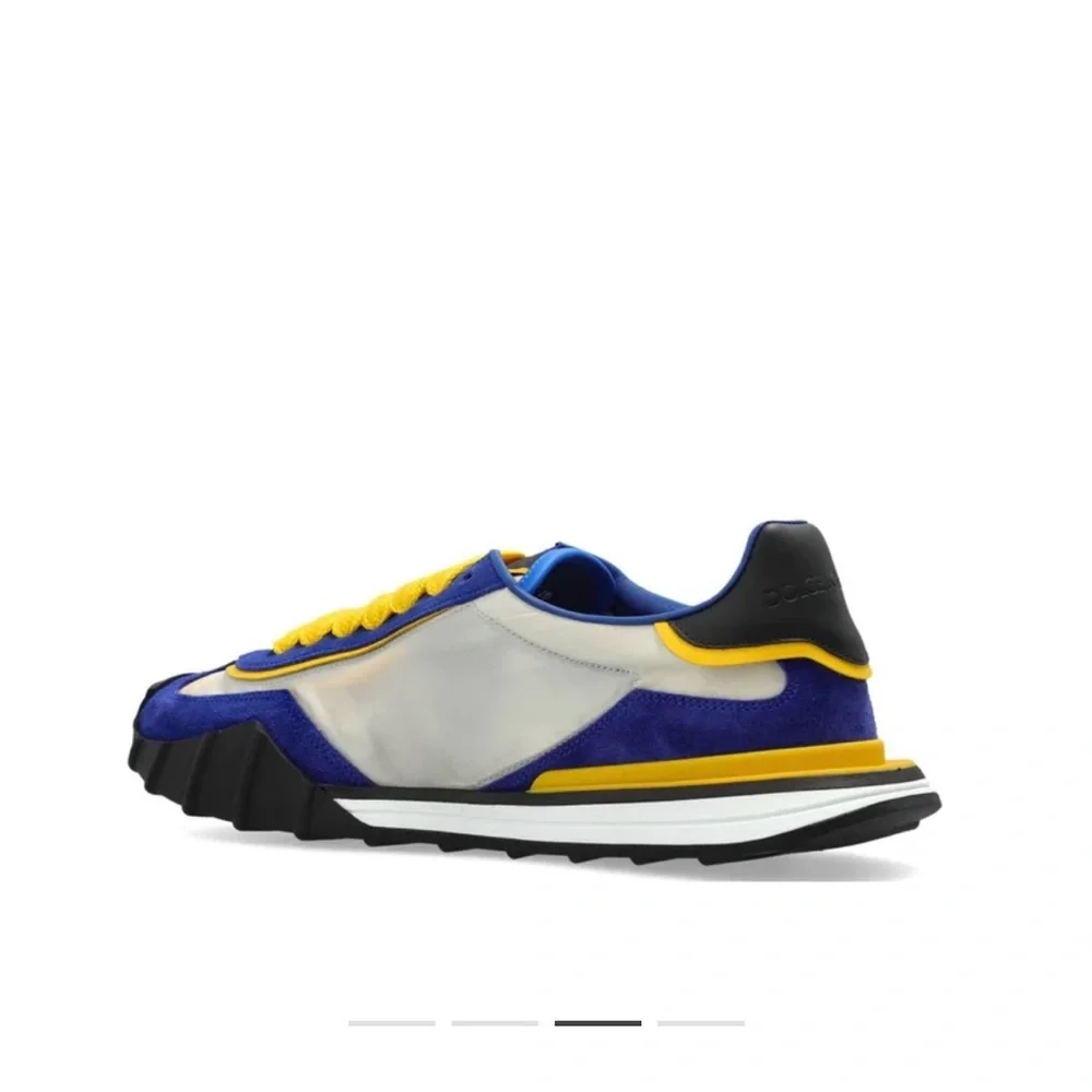 Dolce & Gabbana Blue and Yellow DG Logo Men's Sneakers